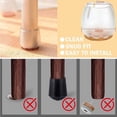 thumbnail image 3 of Paquete de 16 protectores redondos para patas de silla, PVC de 12 a 16 mm con almohadillas antideslizantes para muebles, 3 of 5