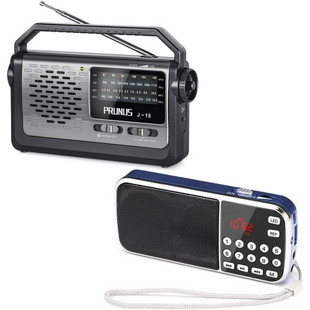 SUZH J-189 Bluetooth AM FM Radio, Small Pocket Portable Radio with Dual ...