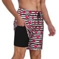 thumbnail image 2 of Fotbe Hearts And Lines Men’s Swim Trunks Quick Dry Swim Shorts Board Shorts with Mesh Lining-Medium, 2 of 9