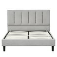 thumbnail image 3 of Primo International Harper Grey Upholstered Tufted Platform Bed, 3 of 7