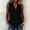 Black, variant on Women's Polyester Woven Blouses Casual Work Tie Waist Wrap V Neck Asymmetrical Hem Sleeveless Tops for Office and Daily Wear