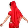 thumbnail image 5 of Lullu Girls Belly Dance Stage Performance Crop Top Mesh Pants with Accessories, Sizes 3-12, 5 of 5