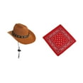 thumbnail image 2 of PORCHA GOOSE COMPTER Halloween Cowboy Gat para césped al aire libre patio de la estatua Traje rojo, 2 of 8