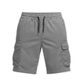 thumbnail image 7 of Tqyyweavej Cargo Shorts for Men Drawstring Elastic Waist Straight Leg Shorts Pull On Solid Color Bermuda Shorts with Multi Pockets, 7 of 7