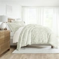 thumbnail image 3 of Noble Linens Weathered Floral Green Mist 3-Piece Duvet Cover Set, Queen, 3 of 10