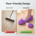 thumbnail image 2 of Mop Slippers Shoes 1 Pairs (2 Pieces) - Microfiber Cleaning House Mop Slippers Floor Cleaning Tools Shoe Cover Soft Washable Reusable Chenille Foot Socks Floor Cleaning Tools Shoe Cover, 2 of 4