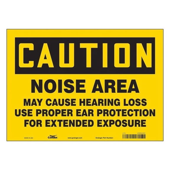 Condor Safety Sign,10 inx14 in,Vinyl 466A63