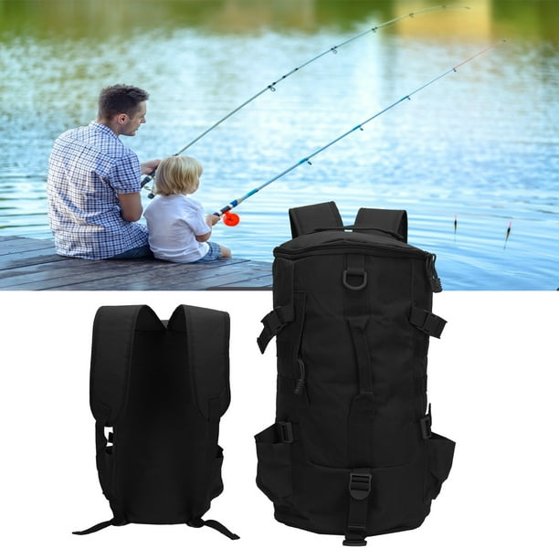 Gupbes Cylindrical Fishing Rod Bag, Fishing Tackle Backpack With Rod Holder Fishing  Tackle Backpack With 1 X Fishing Rod Backpack For Fishing Tackle Backpack 