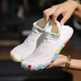 thumbnail image 6 of Domuza Women’s Barefoot Water Shoes, Breathable Knit Quick-Dry Swim Shoes with Colorful Non-Slip Sole for Beach, Pool, and Water Sports White 8.5（EU-41）, 6 of 6