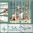 thumbnail image 2 of Shower Curtain , Fabric Shower Curtain Liner Ocean Shower Stall Curtain with 12 Hooks for Home Hotel Machine Washable Curtain Waterproof Bathroom Shower Curtain (72" X 72"), 2 of 6