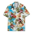 thumbnail image 2 of Retro Floral Flamingo Float Bigfoot Hawaiian Shirt For Men Sasquatch Mens Hawaiian Shirts Short Sleeve Button Down Shirt Men TO1, 2 of 7