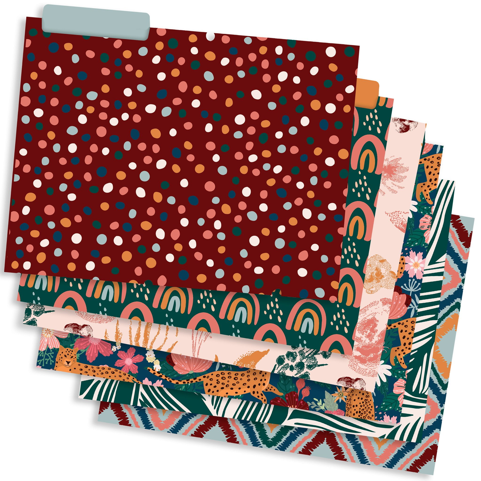 Boho Designer Set of 12 Decorative Organization File