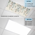 thumbnail image 4 of Green Brown Botanical Fluorescent Light Covers, Farmhouse Eucalyptus Leaves Rustic Magnetic Light Covers for Ceiling Lights, Fluorescent Ceiling Shade for Classroom Bedroom Office 4x2Ft x 3PCS, 4 of 8