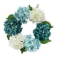 thumbnail image 4 of Guirnalda de flores artificiales de hortensias estilo europeo, azul y blanco Azul+Blanco, 4 of 9