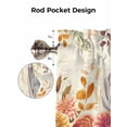 thumbnail image 5 of Rustic Autumn Valances for Windows Flowers Eucalyptus Leaves Thanksgiving Retro Kitchen Valance Curtain Rod Pocket Small Curtains for Cafe Bathroom Laundry Basement 54" x 18", 5 of 8