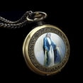 thumbnail image 3 of Mother Mary Pocket Watch Quality Bronze Anti-Tarnish Christian Watch WP-JESUS-1, 3 of 3