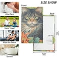 thumbnail image 5 of Coolnut Towels Set of 2 Cat in Garden Print for Bathroom Kitchen Travel 16×28 inch, Cotton Bath Towels Lightweight Quickdry for Bathroom Ktichen Travel SPA Gym, 5 of 6