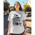 thumbnail image 3 of Women's Graphic T-Shirt White M Women's Tops Not Today Satan Crew Neck Short Sleeve Shirts for Women, 3 of 3