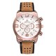 thumbnail image 1 of Reloj de cuarzo de cuero PU con esfera redonda de negocios digital clásico de moda (café), 1 of 3
