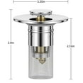 thumbnail image 5 of Bathroom Sink Stopper for 1.1-1.45 Inch, Pop Up Sink Drain Filter with Removable Stainless Steel Filter Basket Hair Catcher, for US Bathroom Sink Stopper Replacement, 5 of 7