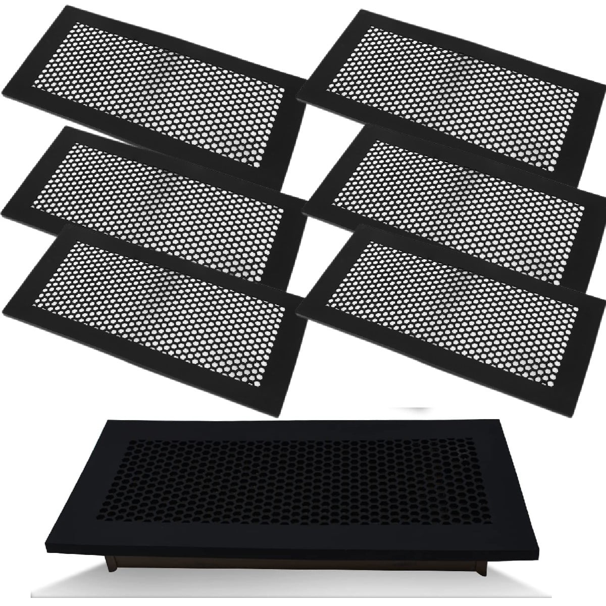 TRIANU 6 Pack Floor Vent Covers 4"x10" Floor Register Cover Silicone