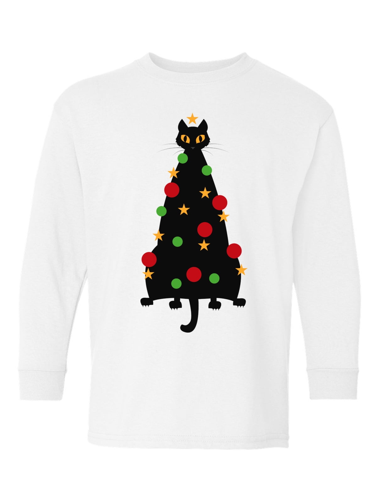 Girls Christmas Tree Top T Shirt Xmas Long Sleeve Size 2 3 4 5 years 