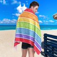 thumbnail image 4 of Coolnut Rainbow Sponge Cake Beach Towel Super Soft Microfiber Sand Free Beach Towels, Oversized Camping Pool Towel, Lightweight, Breathable & Quick Dry Towels, 30x60in Washcloth Gift, 4 of 7