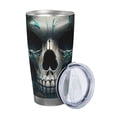 thumbnail image 2 of Cauagu Butterfly Flower Skull Pattern 20oz Tumbler,Stainless Steel Vacuum Insulated Tumbler with Lid Insulated Coffee Mug Thermal Cup with Splash Proof Sliding Lid-Without Straw, 2 of 8