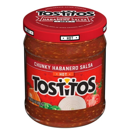 Tostitos Chunky Habanero Salsa, 15.5 oz Jar, Single Pack