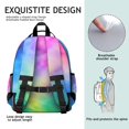 thumbnail image 5 of Rainbow Tie Dye Cloud Backpack for School,Cute School Bag,Schoolbag with Adjustable Shoulder Straps & Padded Back,15.25"x11.5"x5.25", 5 of 5