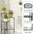 thumbnail image 4 of Plant Stand Metal - 3 Tier Outdoor Indoor Flower Pot Holder, Black, 4 of 9