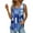 Blue tank tops for women, variant on Summer Saving Wycnly Tank Tops for Women Lightweight Loose Pleated Swing Casual Tunic Vest Tops Summer Striped Print Square Neck Sleeveless Shirts Fashion Blouses Black XL
