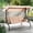 Khaki, variant on 3-Seat Outdoor Patio Swing Chair, Swing Glider with Removable Cushion and Convertible Canopy, Ideal for Deck, Patio, Garden