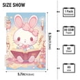 thumbnail image 3 of Haosy Cute Bunny Read Book Notebooks 1-subject Journal 60 Sheets A5 College Ruled Paper Detachable Ring 8.3"x5.7", 3 of 8