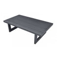 thumbnail image 3 of Benjara  51 in. Metal Coffee Table with Plank Style Top, Black, 3 of 5
