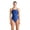 Navy-Team Navy, variant on Arena Women's Team Crackle Swimsuit Lightdrop Back