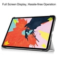 thumbnail image 3 of Dteck Smart Case for Apple iPad 10.9" Air 4th Gen (2020 Released),Slim Hard Back Shell Luxury Leather Automatic wake/sleep Kickstand Folio Protective Cover,White, 3 of 8