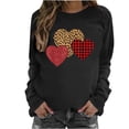 thumbnail image 2 of Qiopertar Mode Femmes Imprimé Col Rond Pull Tops Manches Longues Blouse Confortable Chandail en Molleton Offres de la Semaine Liquidation Moins de 5$ jusqu'à 90 % de Réduction, 2 of 4