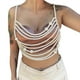 thumbnail image 1 of Pearls Layered Body Chains Bra Chest Chains Raves Party Costumes Body Jewelry Accessories for Women and Girls Clubwear, 1 of 4