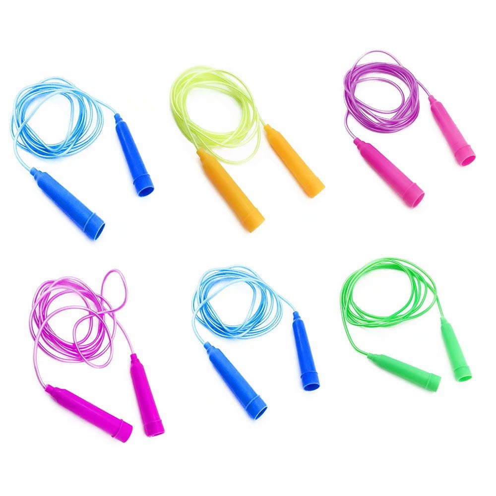 Jump Ropes 7.8 feet Set of 6 Assorted Colors for Boys and Girls Age