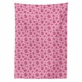 thumbnail image 2 of Roses Tablecloth, Feminine Monochrome Illustration with Flower Petals in Various Sizes, Rectangle Satin Table Cover Accent for Dining Room and Kitchen, 60" X 84", Pink Raspberry, by Ambesonne, 2 of 2