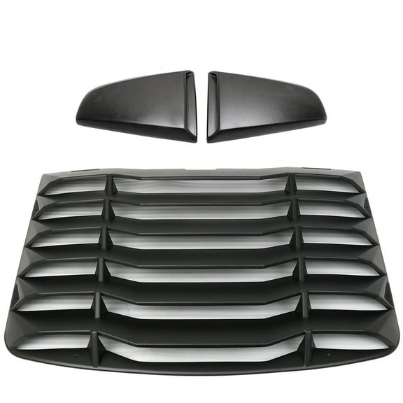 Ikon Motorsports Compatible with 03-08 Nissan 350Z IKON Style Rear Window Louver W/ Side Quarter Scoop Vent