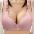 thumbnail image 7 of Gymayou Soft Cotton Wire-Free Bra for Middle-Aged Elderly Women Seamless Full Coverage Wireless Everyday Brassiere with Adjustable Straps Pink M, 7 of 7