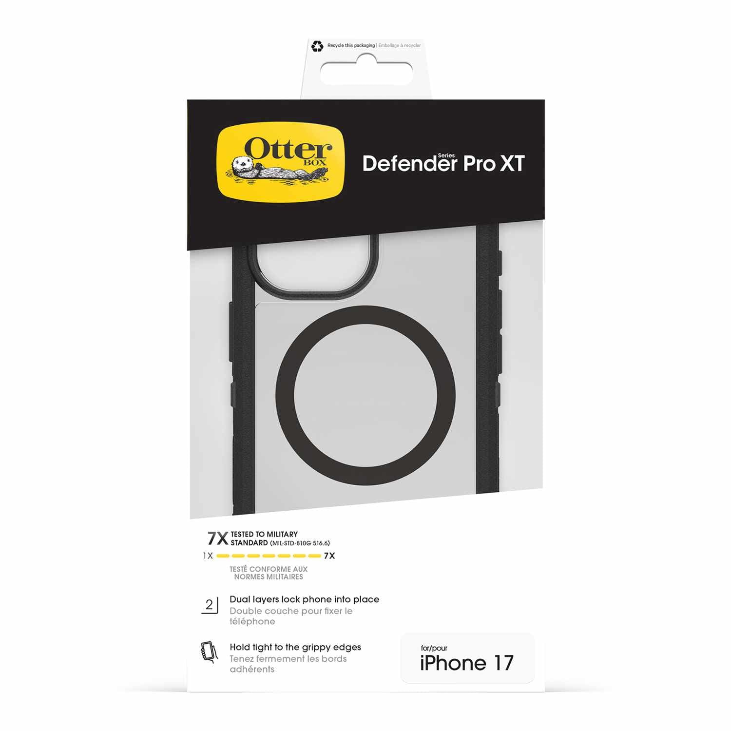 OtterBox Defender Pro XT Clear MagSafe Case w/Camera Control Dark Side (Black) for iPhone 17( Pro 6.3)