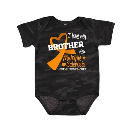 

Inktastic I Love my Brother with Multiple Sclerosis Hope Support Cure Gift Baby Boy or Baby Girl Bodysuit