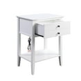 thumbnail image 3 of Bowery Hill Contemporary Side Table with USB Charging Dock in White, 3 of 3
