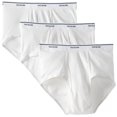 thumbnail image 1 of Fruit Of The Loom Mens Classic White Briefs, 3 Pack, Extended Sizes, 2XL, White, 1 of 3