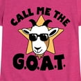 thumbnail image 3 of Instant Message - Call Me The Goat - Toddler And Youth Girls Short Sleeve Graphic T-Shirt, 3 of 6