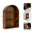thumbnail image 6 of Kate and Laurel Arcott Modern Arched Wall Shelf, 18 x 26, Walnut Brown, Transitional Arch Wall Shelves for Over-the-Toilet Storage or Entryway Storage Shelf, 6 of 9