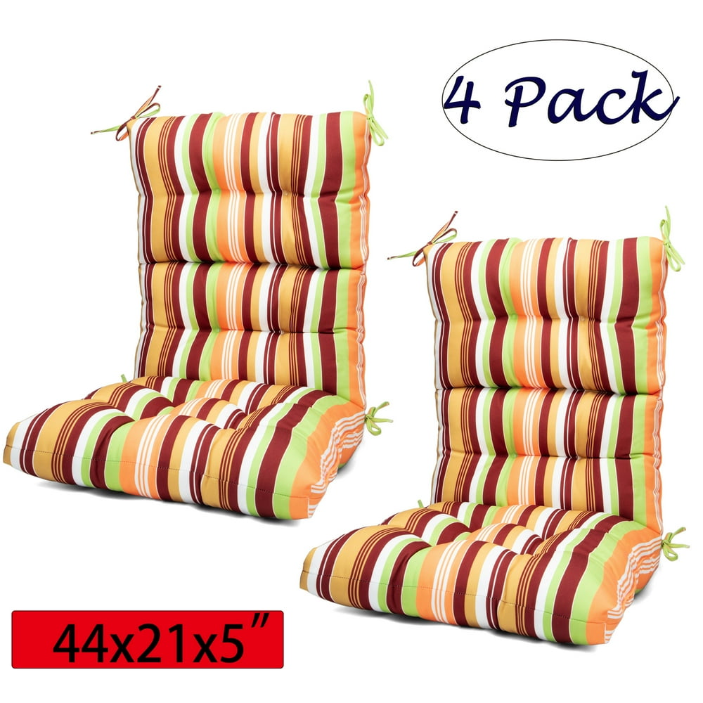 44x21x5 Inch Comfortable Outdoor Dining Chair Cushion High Back Solid